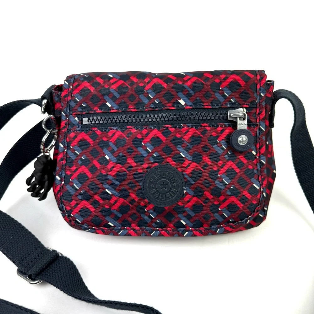 Kipling Sabian Crossbody Bag Nigeria Black Red‎ Nylon Purse Handbag